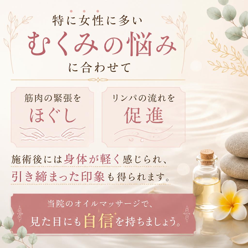 むくみケアに特化した施術