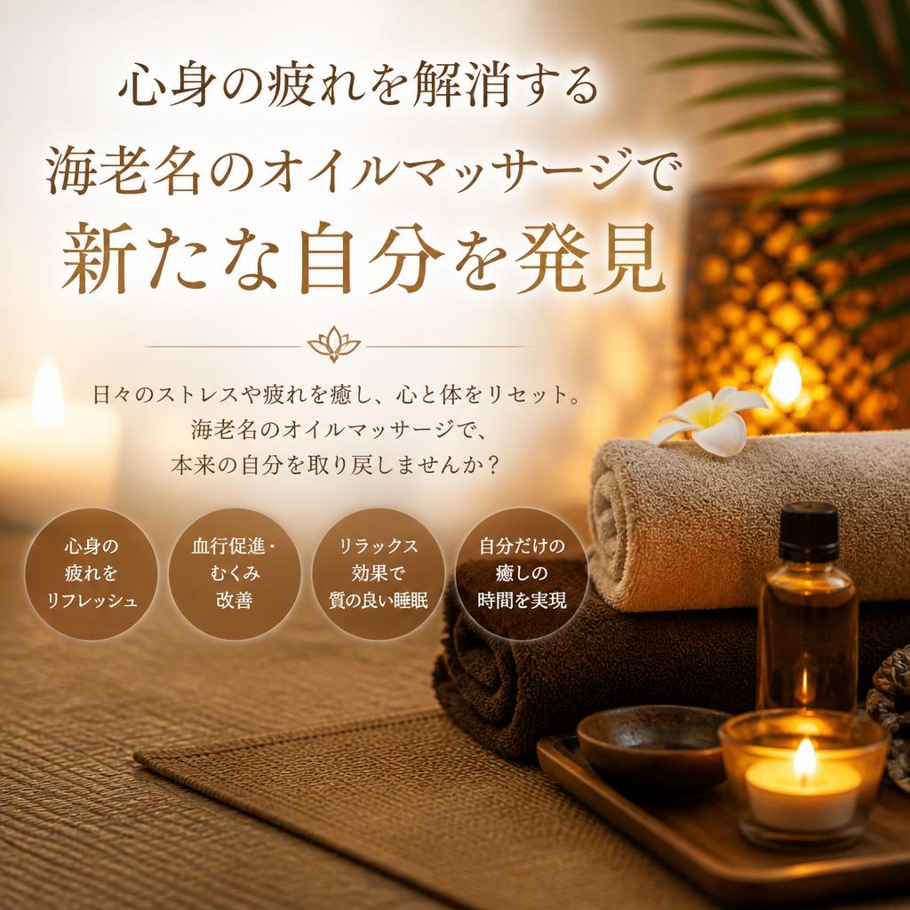心身の疲れを解消する海老名のオイルマッサージで新たな自分を発見