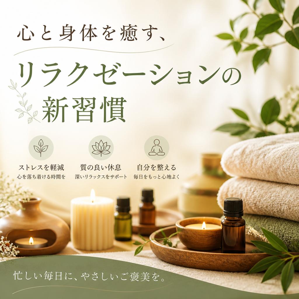 心と身体を癒す、リラクゼーションの新習慣