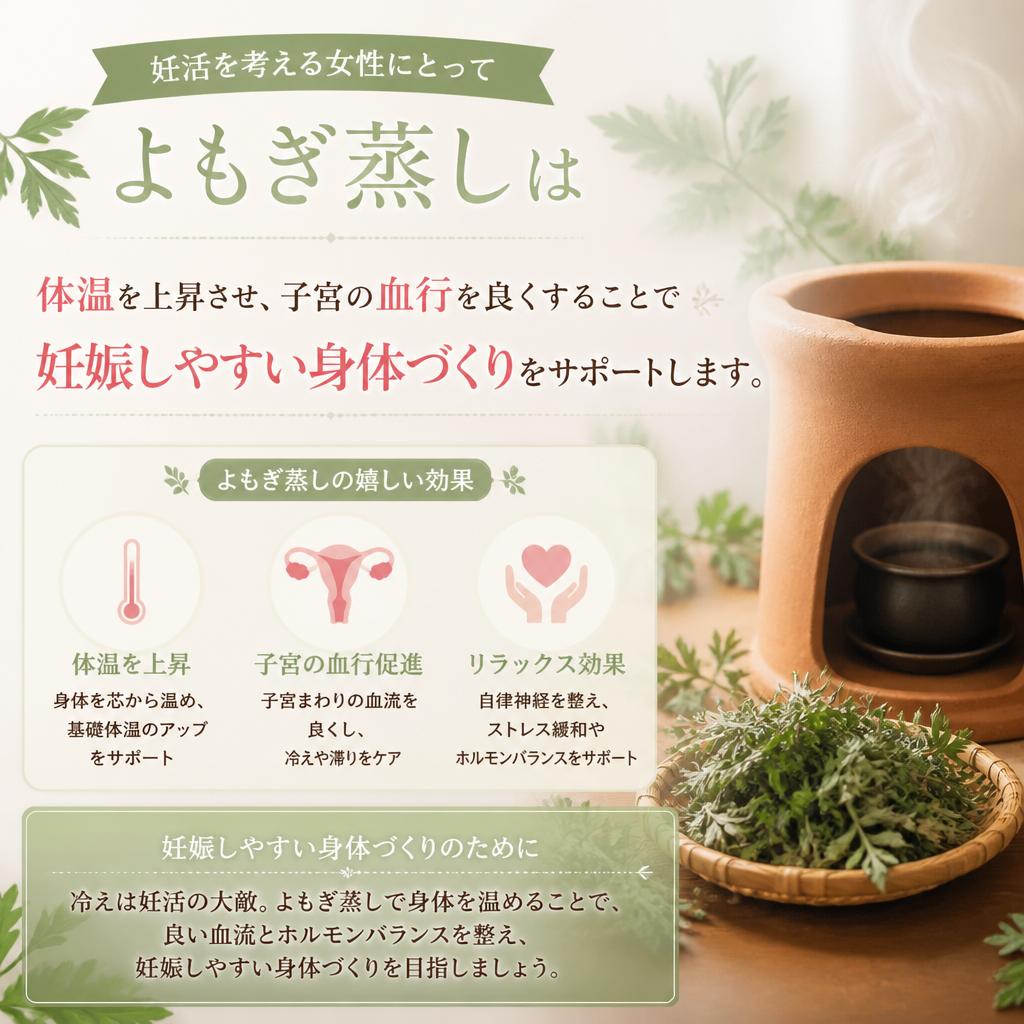 妊活とよもぎ蒸しの相乗効果