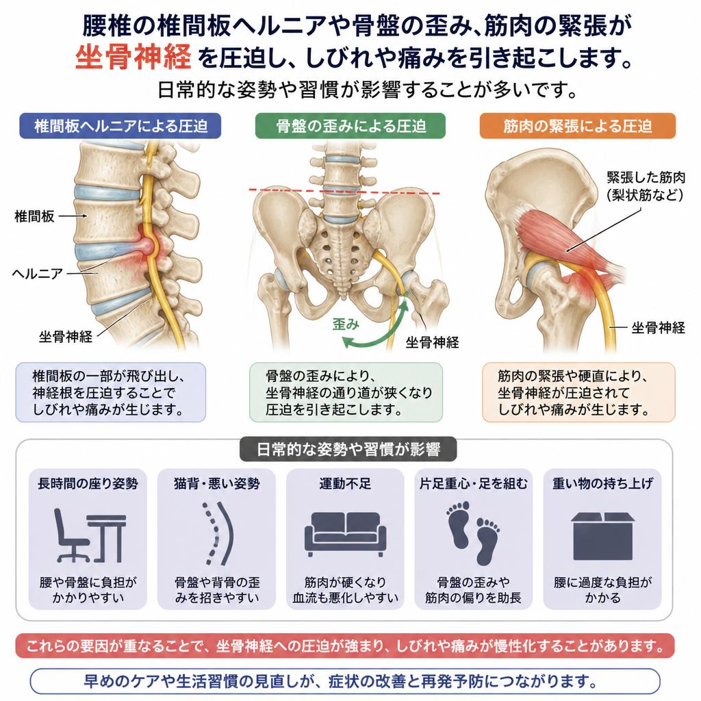 坐骨神経痛の主な原因