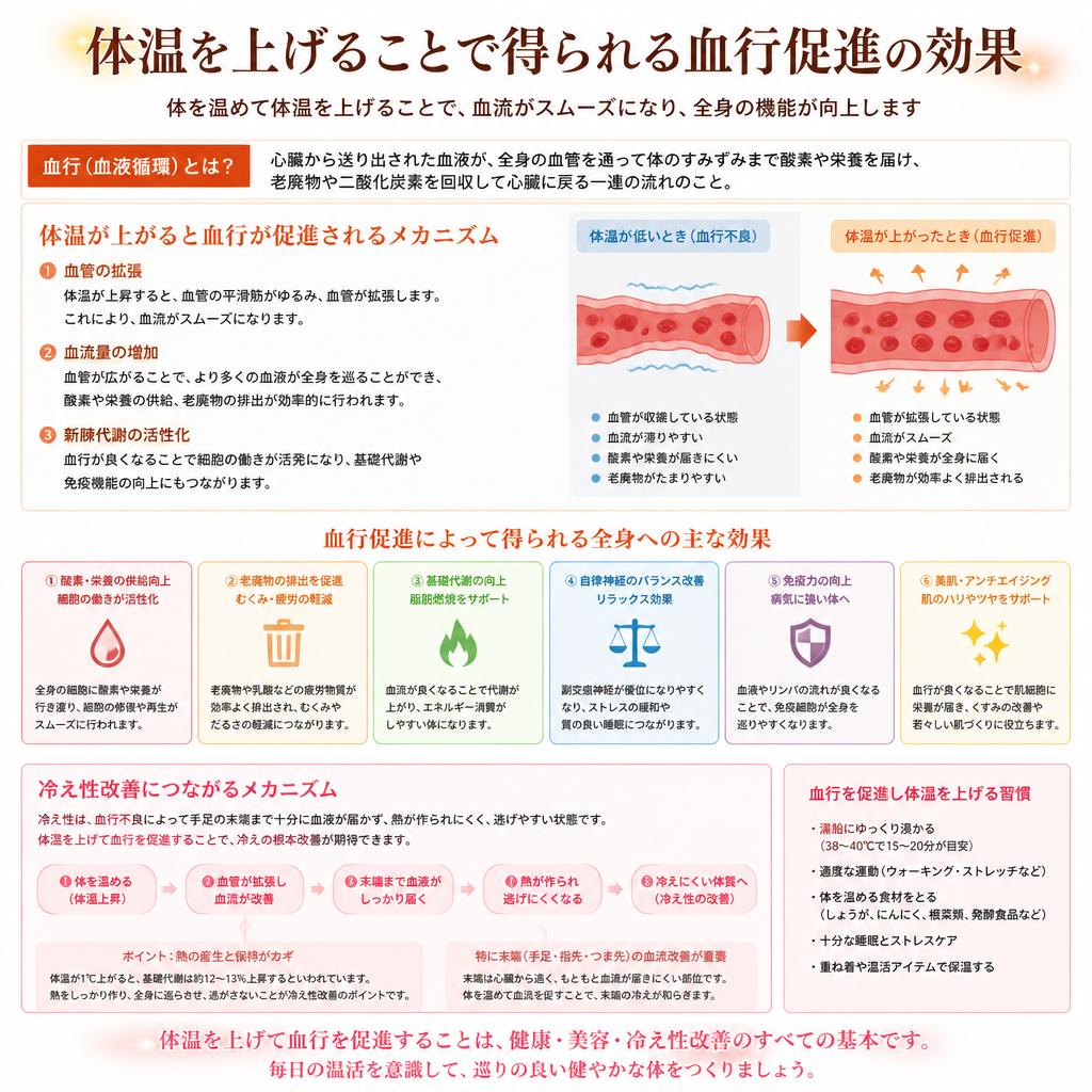 血行促進で得られる健康効果