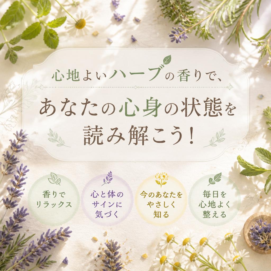 心地よいハーブの香りで、あなたの心身の状態を読み解こう！