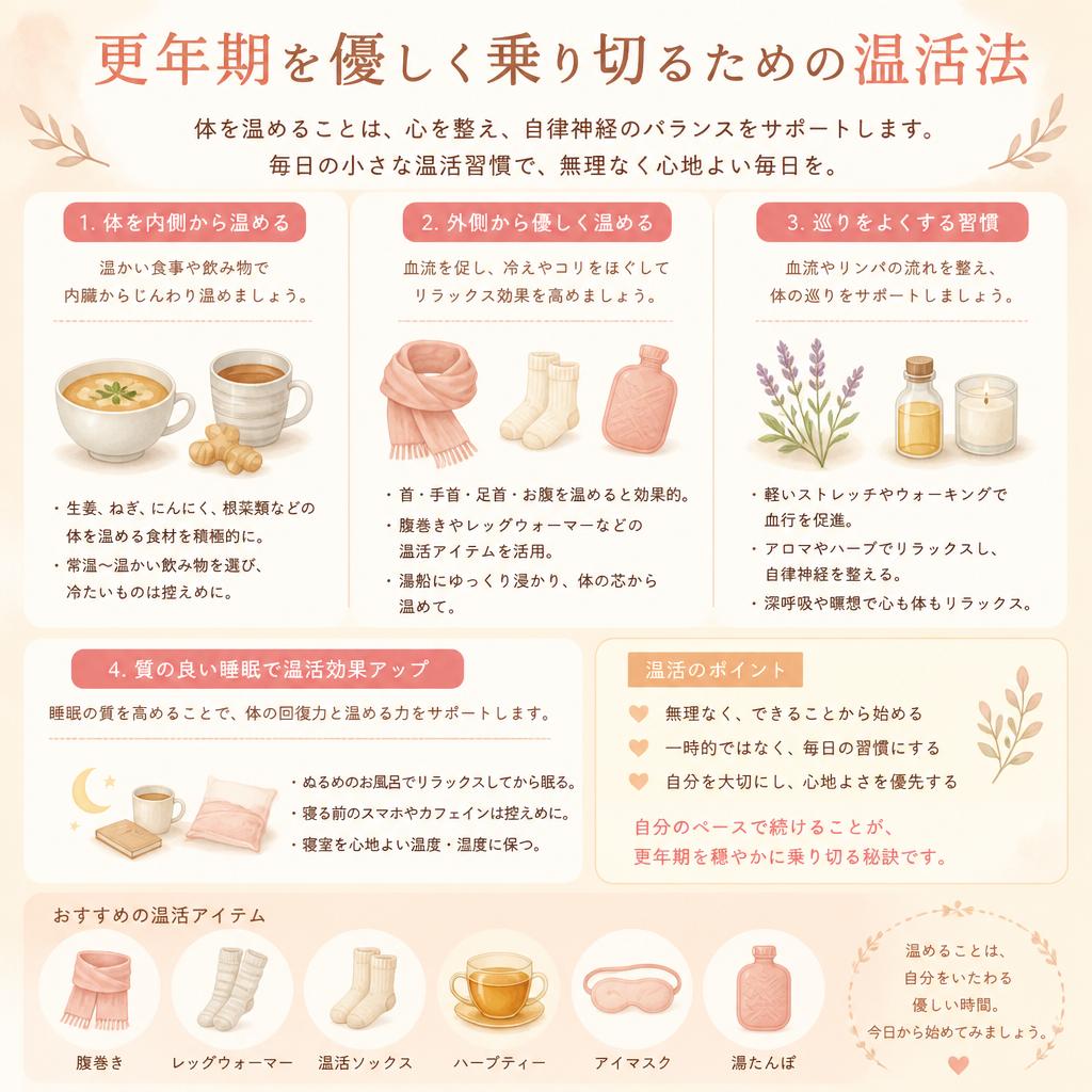更年期を優しく乗り切るための温活法