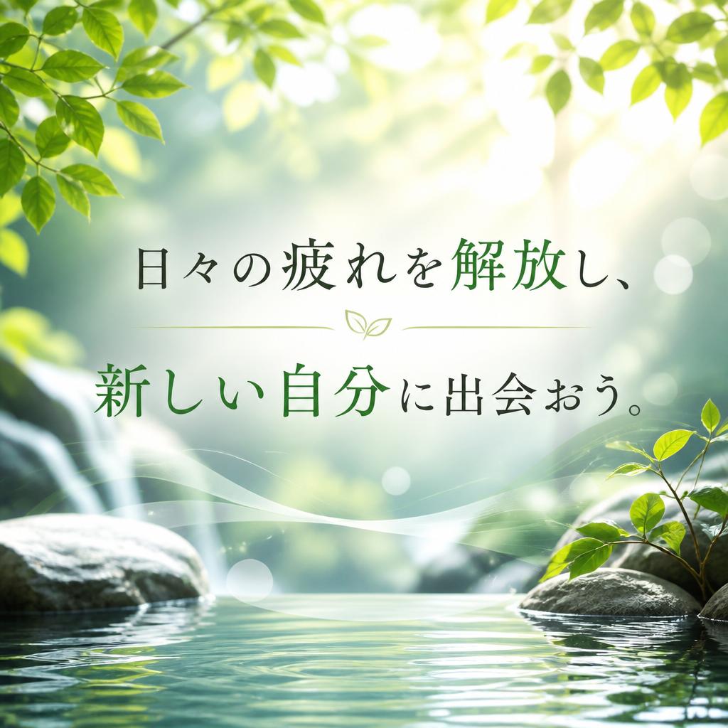 日々の疲れを解放し、新しい自分に出会おう。