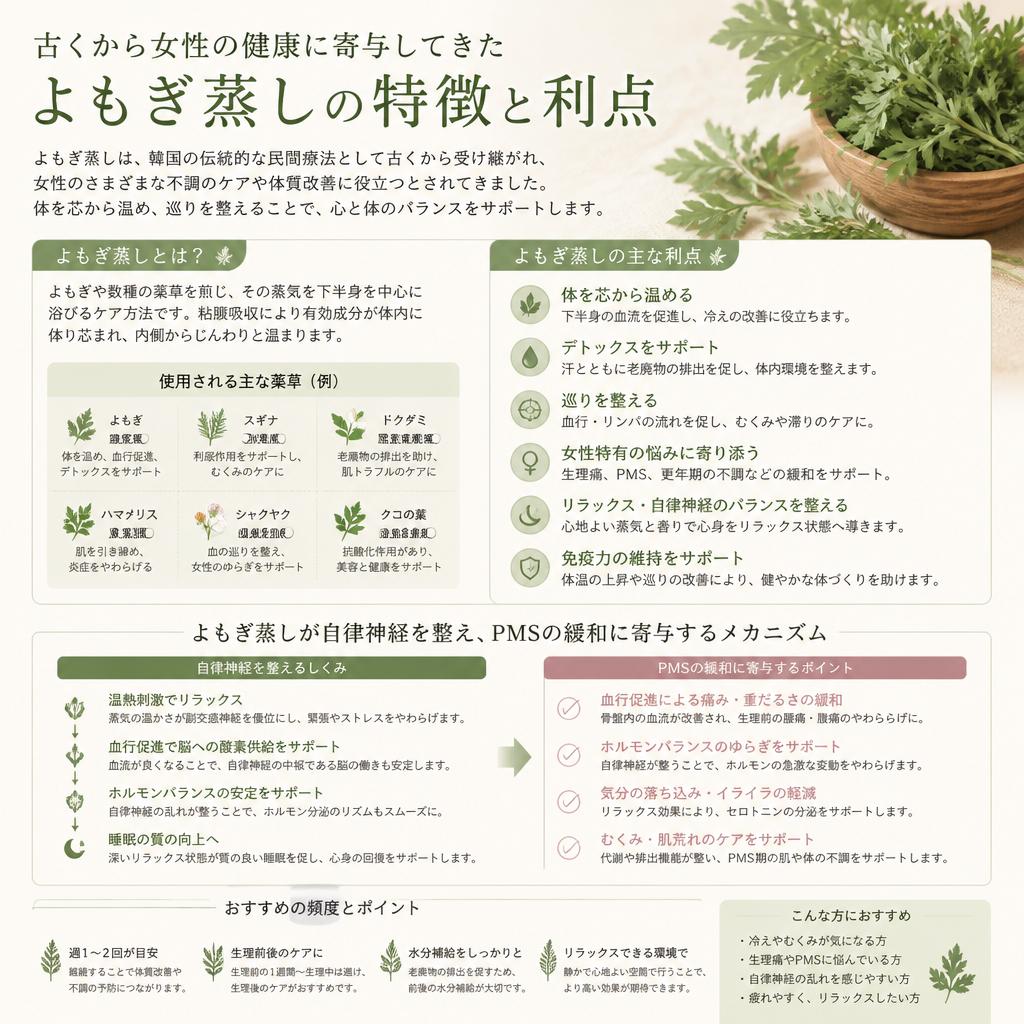 よもぎ蒸しの効果