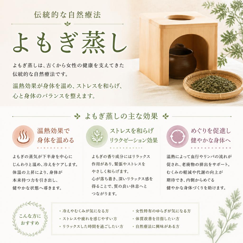 よもぎ蒸しの効果とは？