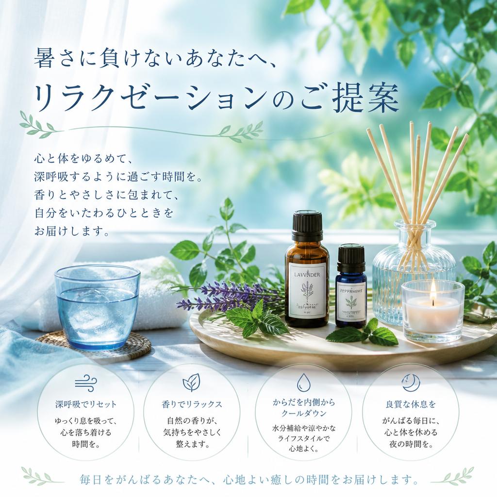 暑さに負けないあなたへ、リラクゼーションのご提案