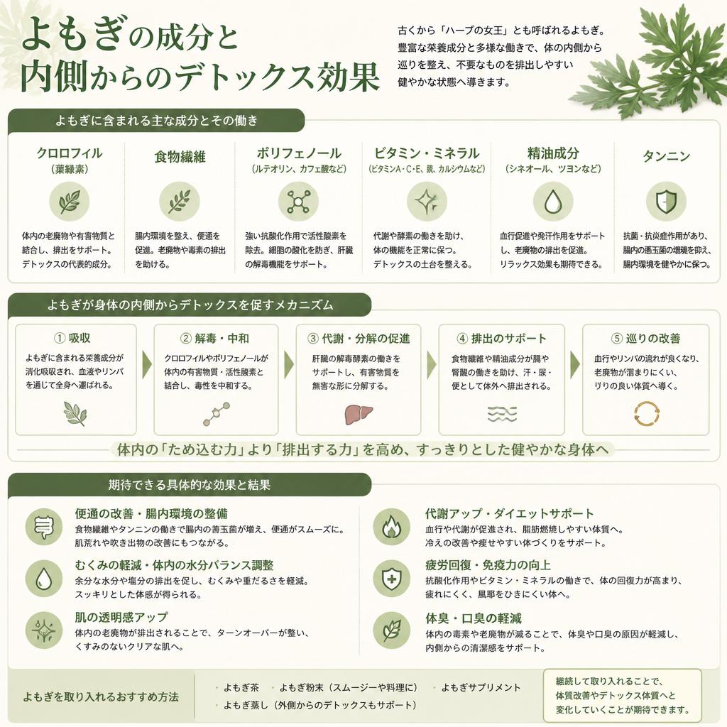 2. よもぎ蒸しのデトックス効果