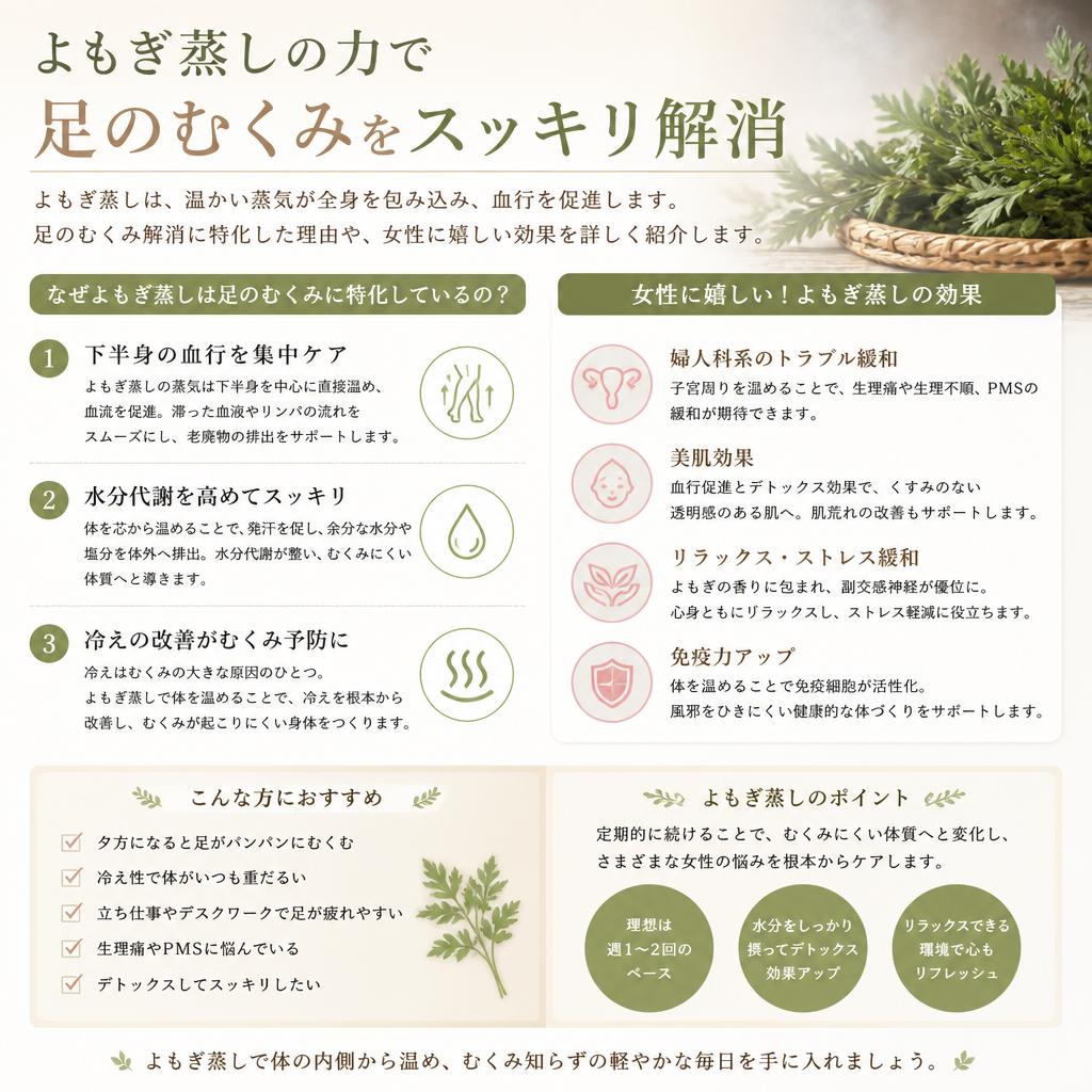 よもぎ蒸しの効果とは？