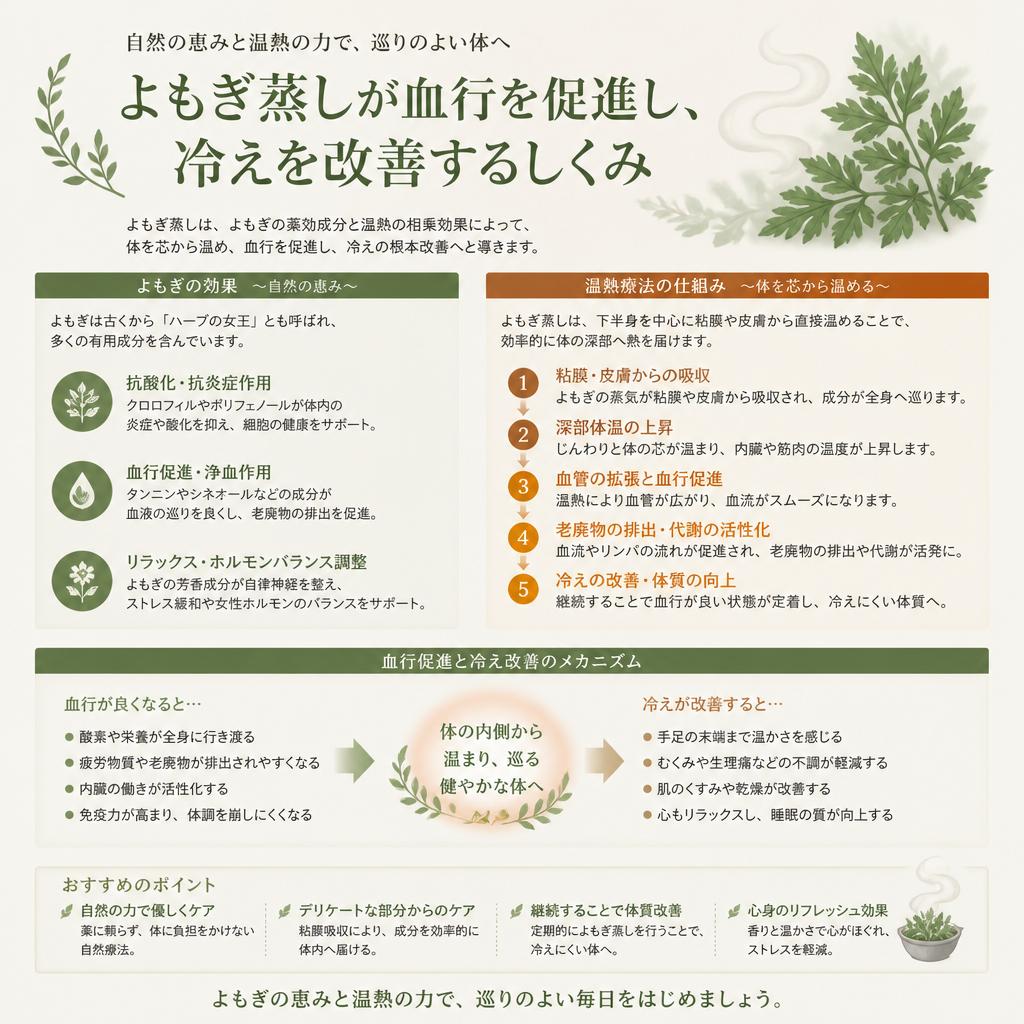 よもぎ蒸しの効果とは？