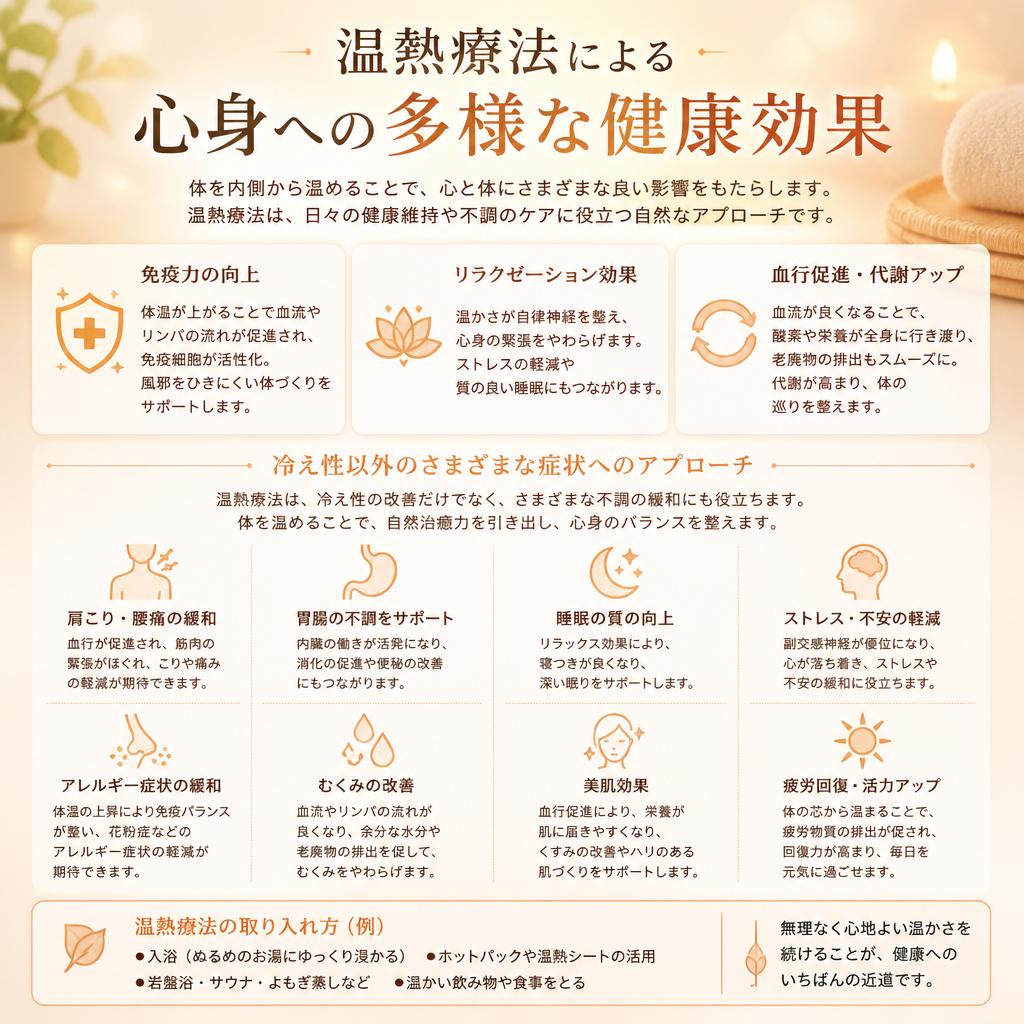 温熱療法で得られる健康効果