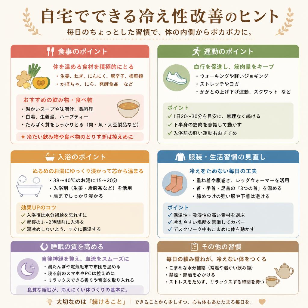 日常生活でできる冷え性改善法