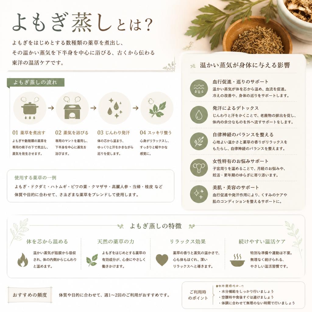 よもぎ蒸しの魅力