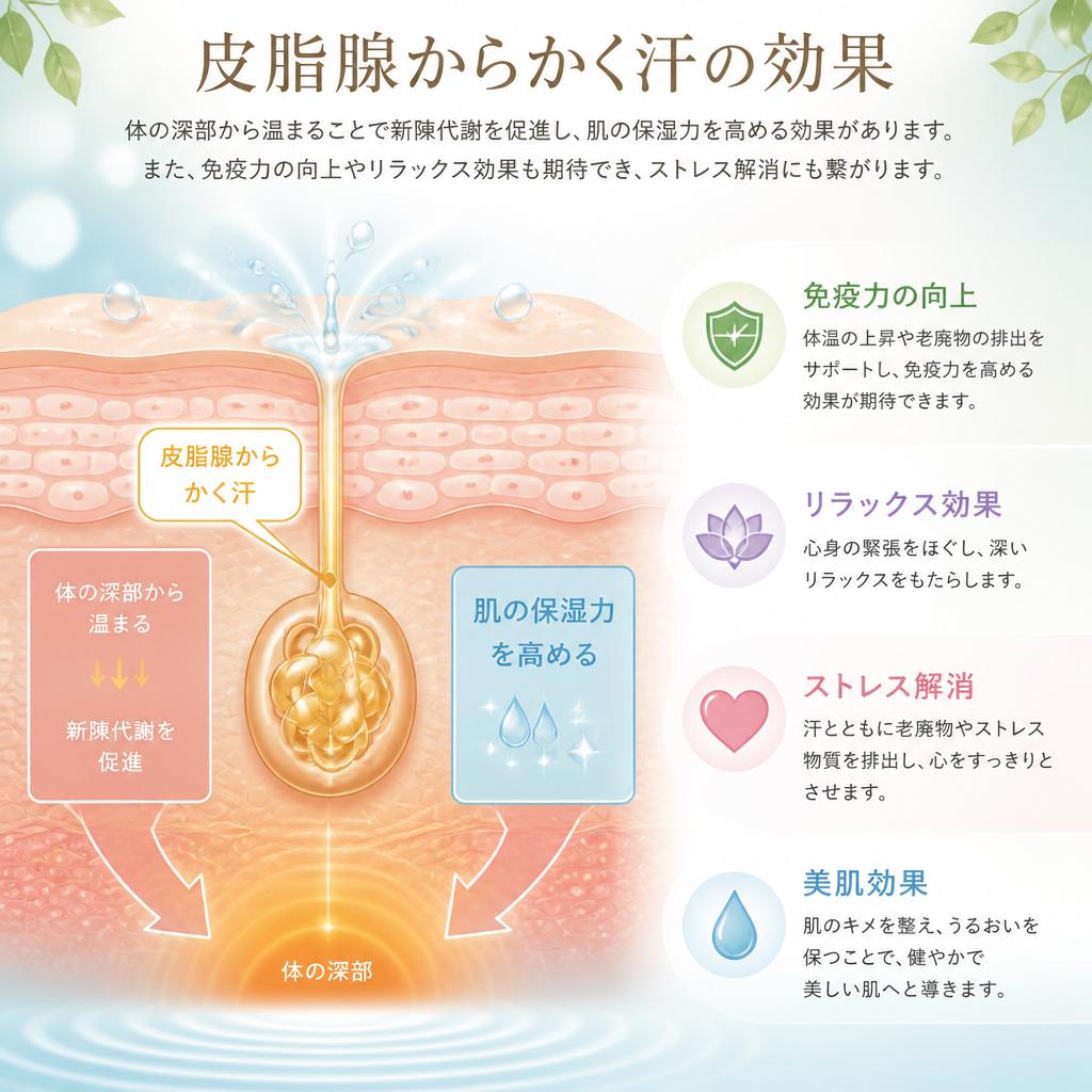 皮脂腺からの汗のメリット