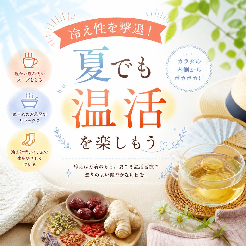 冷え性を撃退！夏でも温活を楽しもう