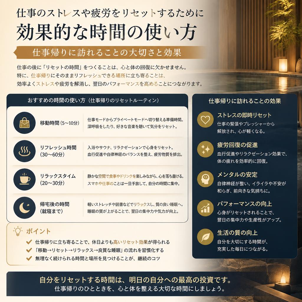3. 仕事帰りの癒しの時間