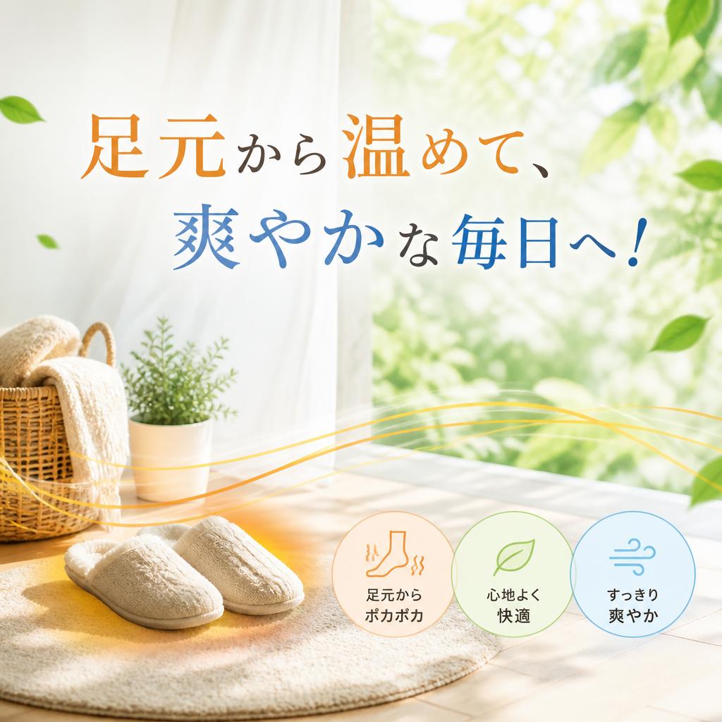 足元から温めて、爽やかな毎日へ！